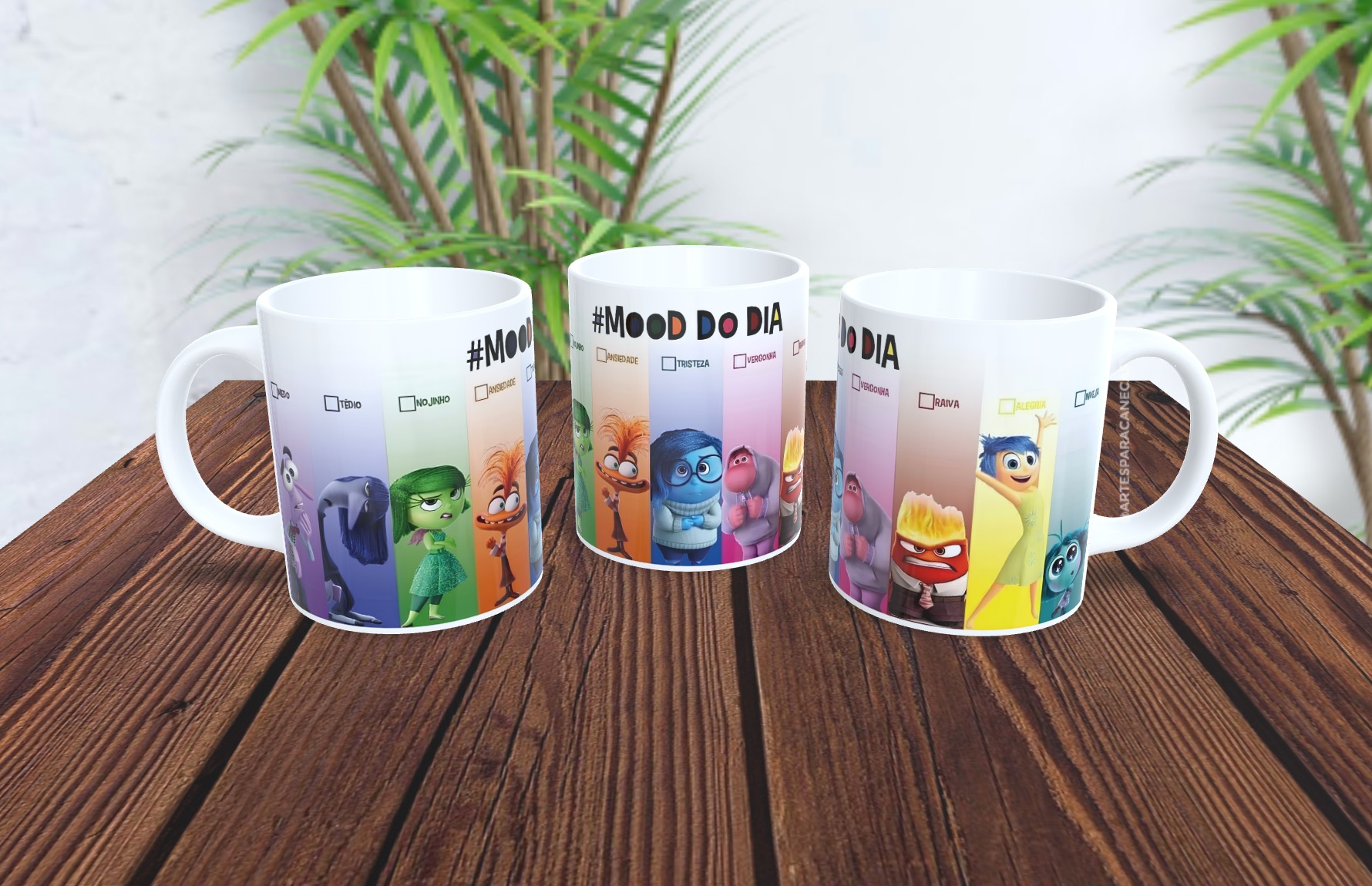 10 Estampas para Sublimação em Caneca DIVERTIDA MENTE - ARTES PARA CANECAS